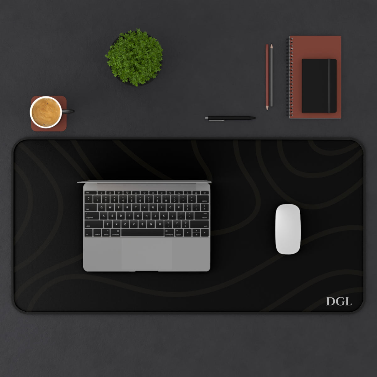 Topographic Desk Mat – Large Non-Slip Desk Pad
