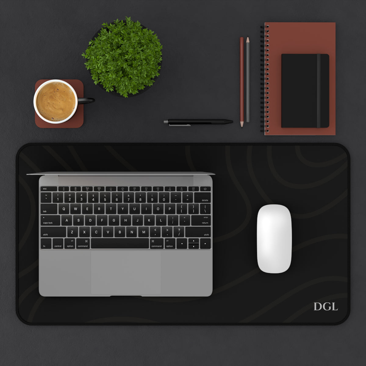 Topographic Desk Mat – Large Non-Slip Desk Pad