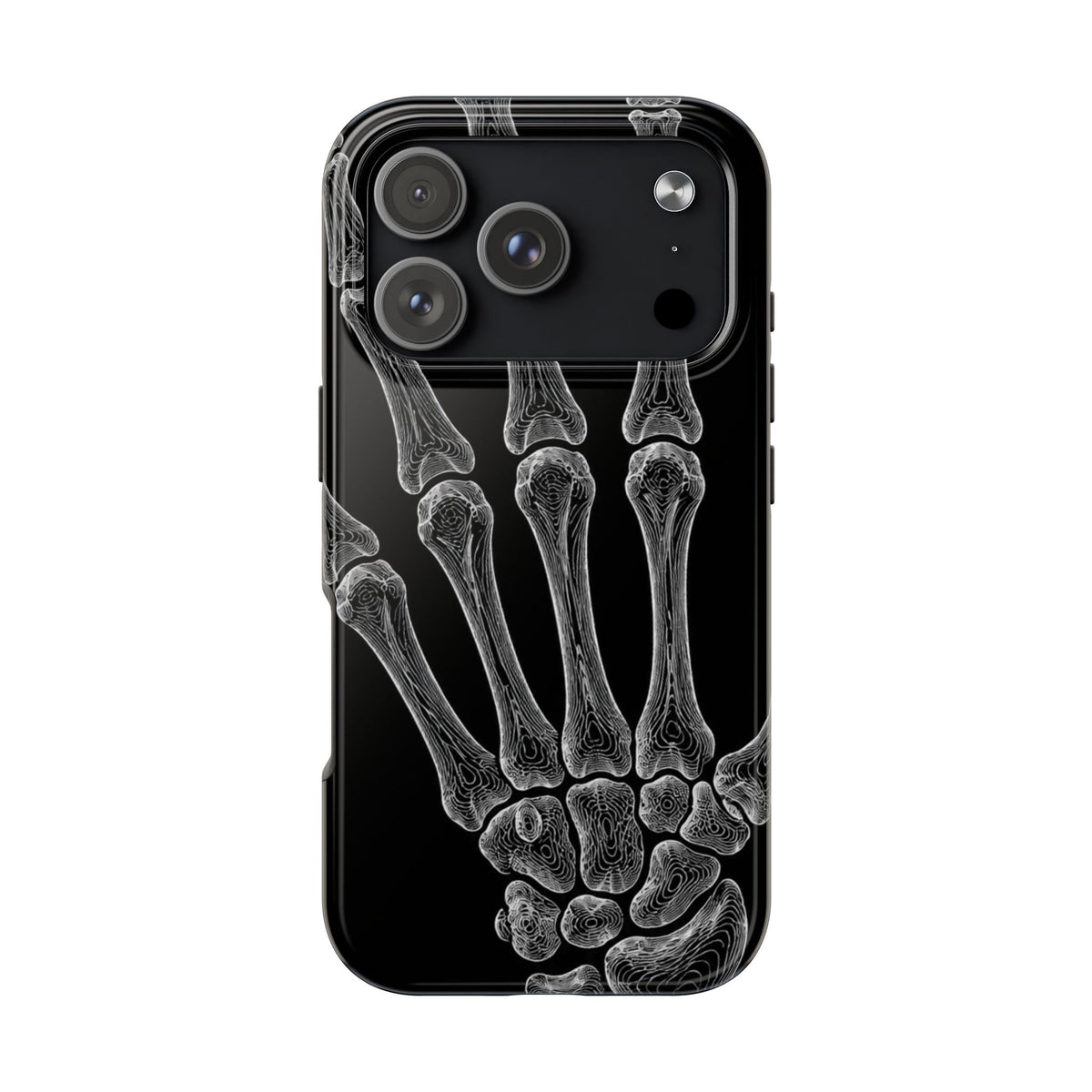 Black Skeleton Hand Tough Phone Case — Rugged Protective Phone Case
