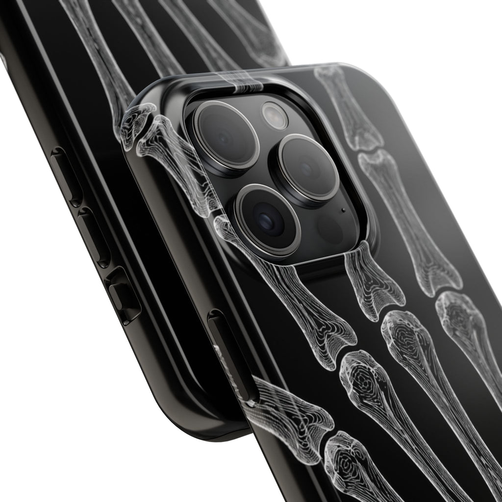 Black Skeleton Hand Tough Phone Case — Rugged Protective Phone Case