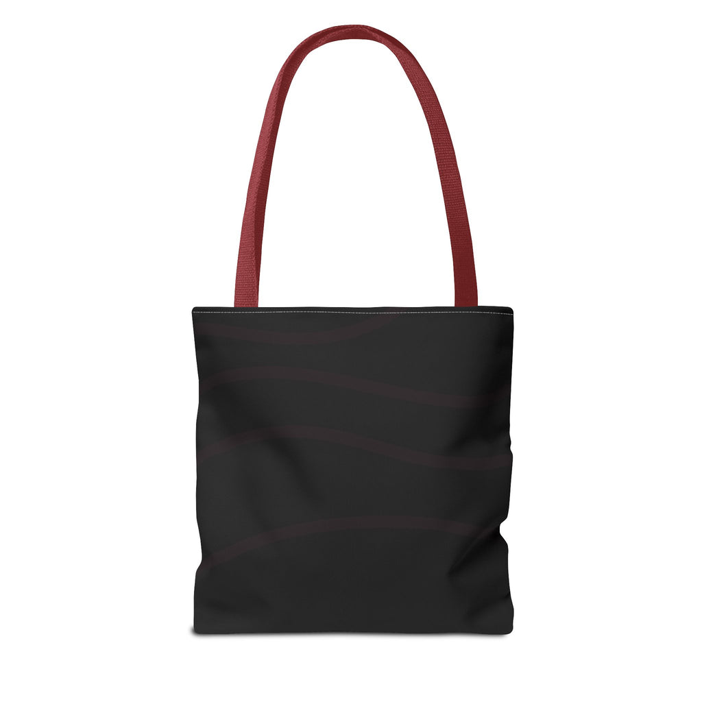 Minimal Black Tote Bag – Subtle 'DGL' Logo All-Over Print