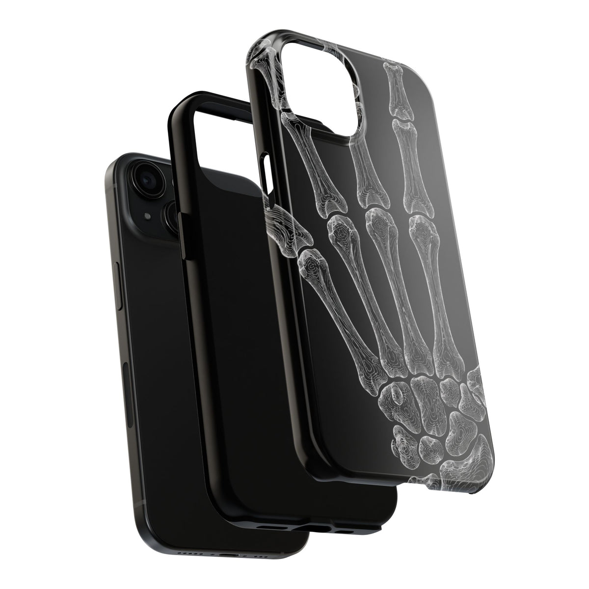 Black Skeleton Hand Tough Phone Case — Rugged Protective Phone Case