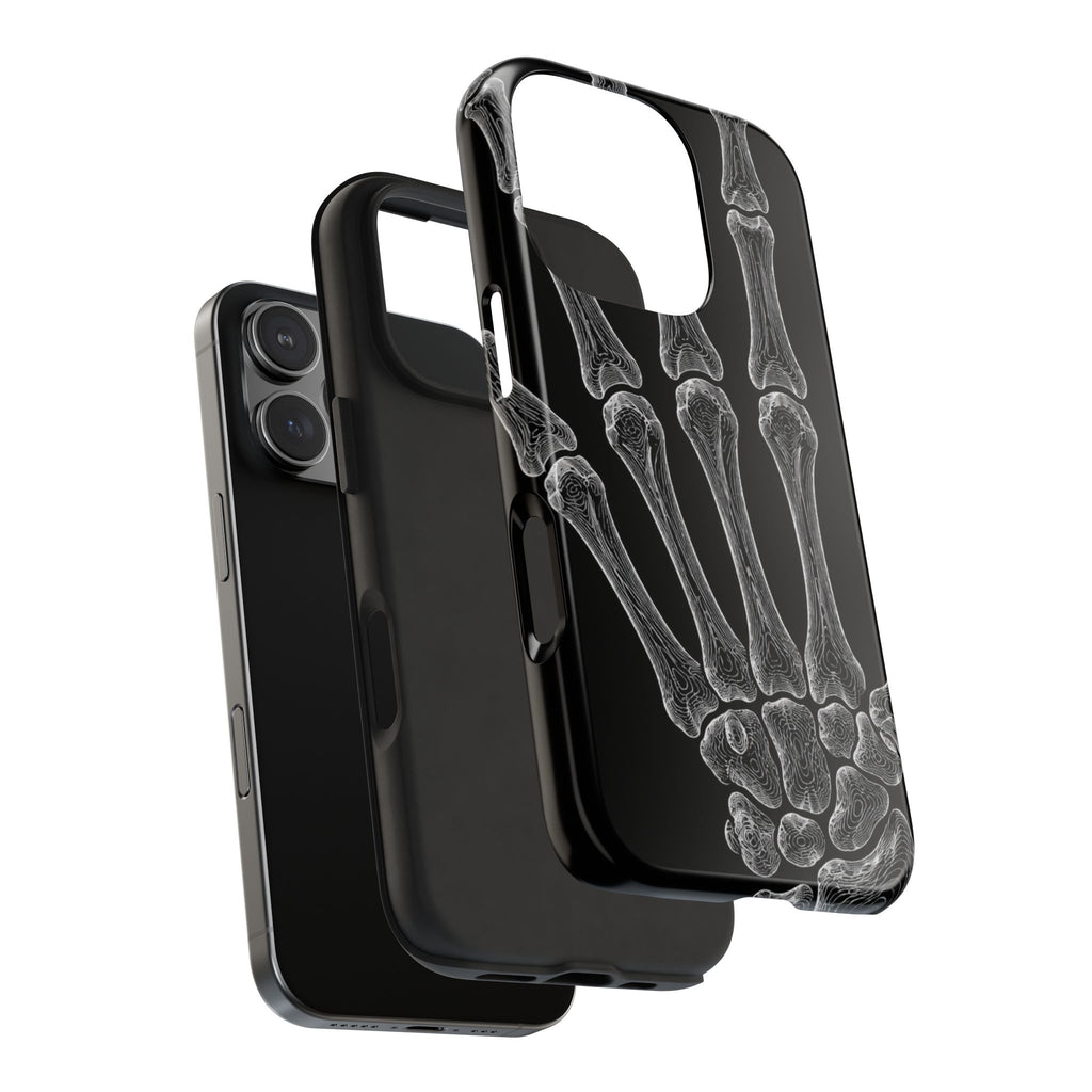 Black Skeleton Hand Tough Phone Case — Rugged Protective Phone Case