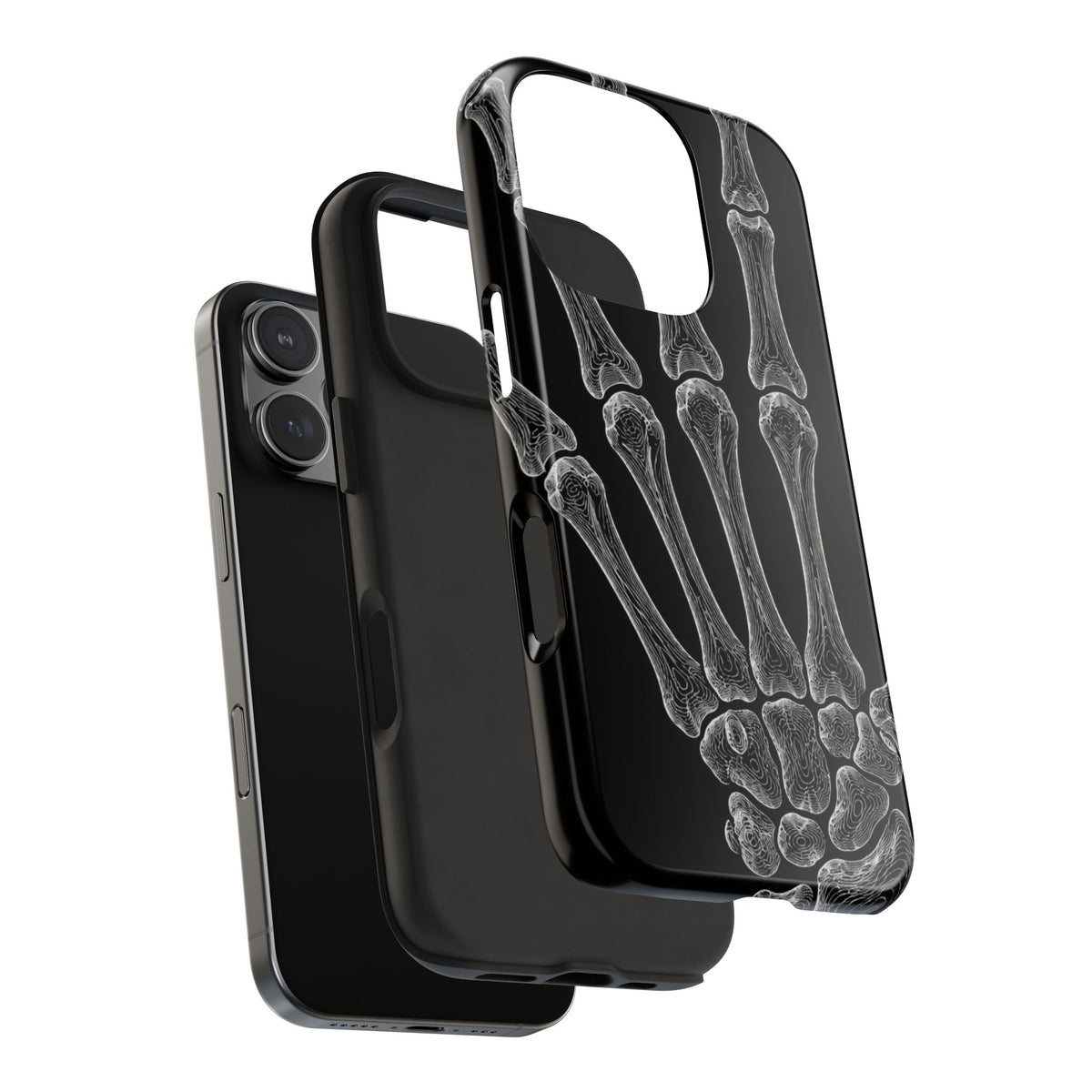 Black Skeleton Hand Tough Phone Case — Rugged Protective Phone Case