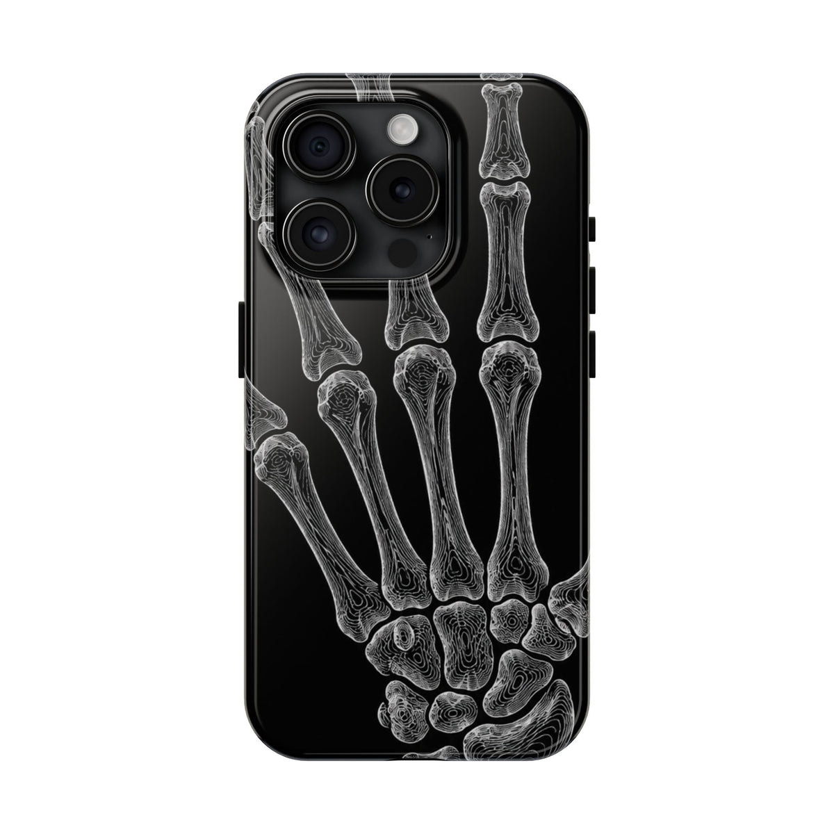 Black Skeleton Hand Tough Phone Case — Rugged Protective Phone Case