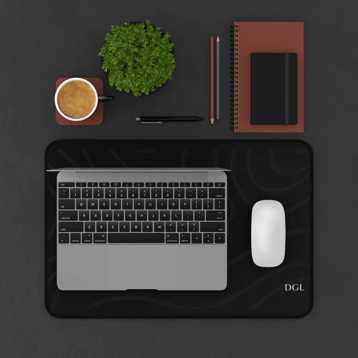 Topographic Desk Mat – Large Non-Slip Desk Pad