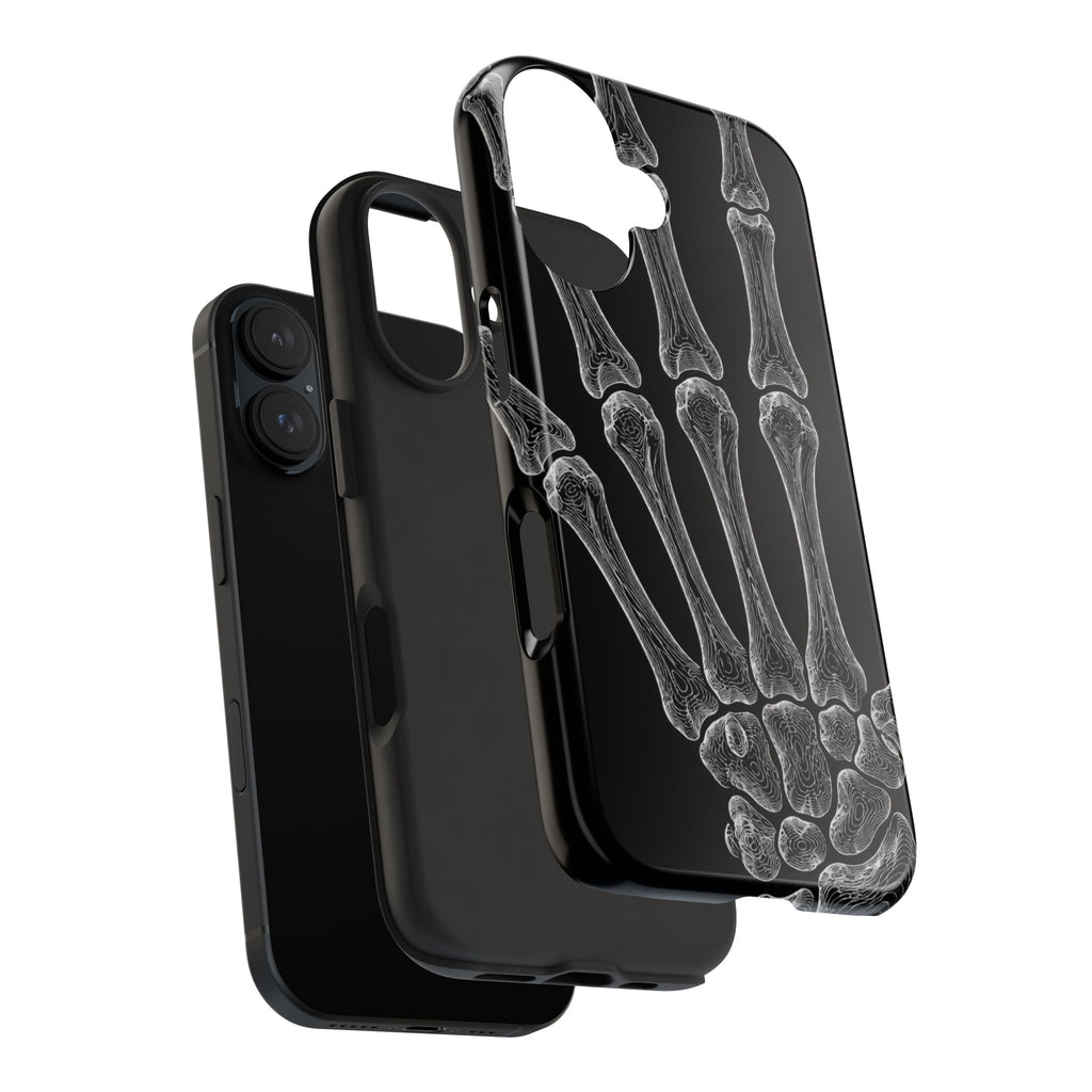 Black Skeleton Hand Tough Phone Case — Rugged Protective Phone Case