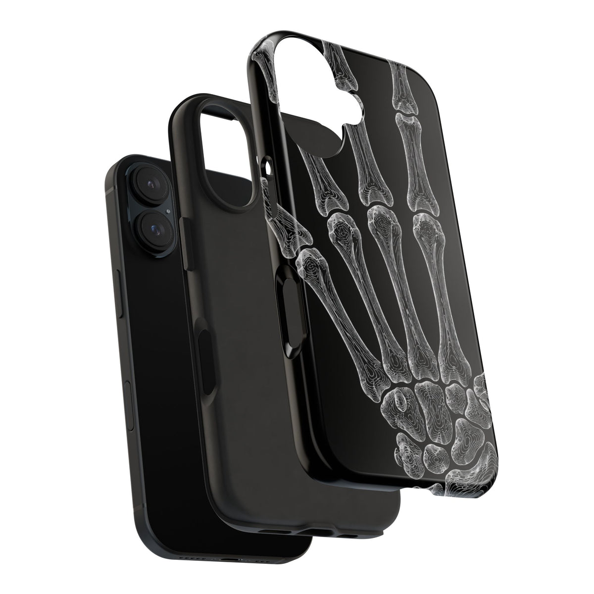 Black Skeleton Hand Tough Phone Case — Rugged Protective Phone Case