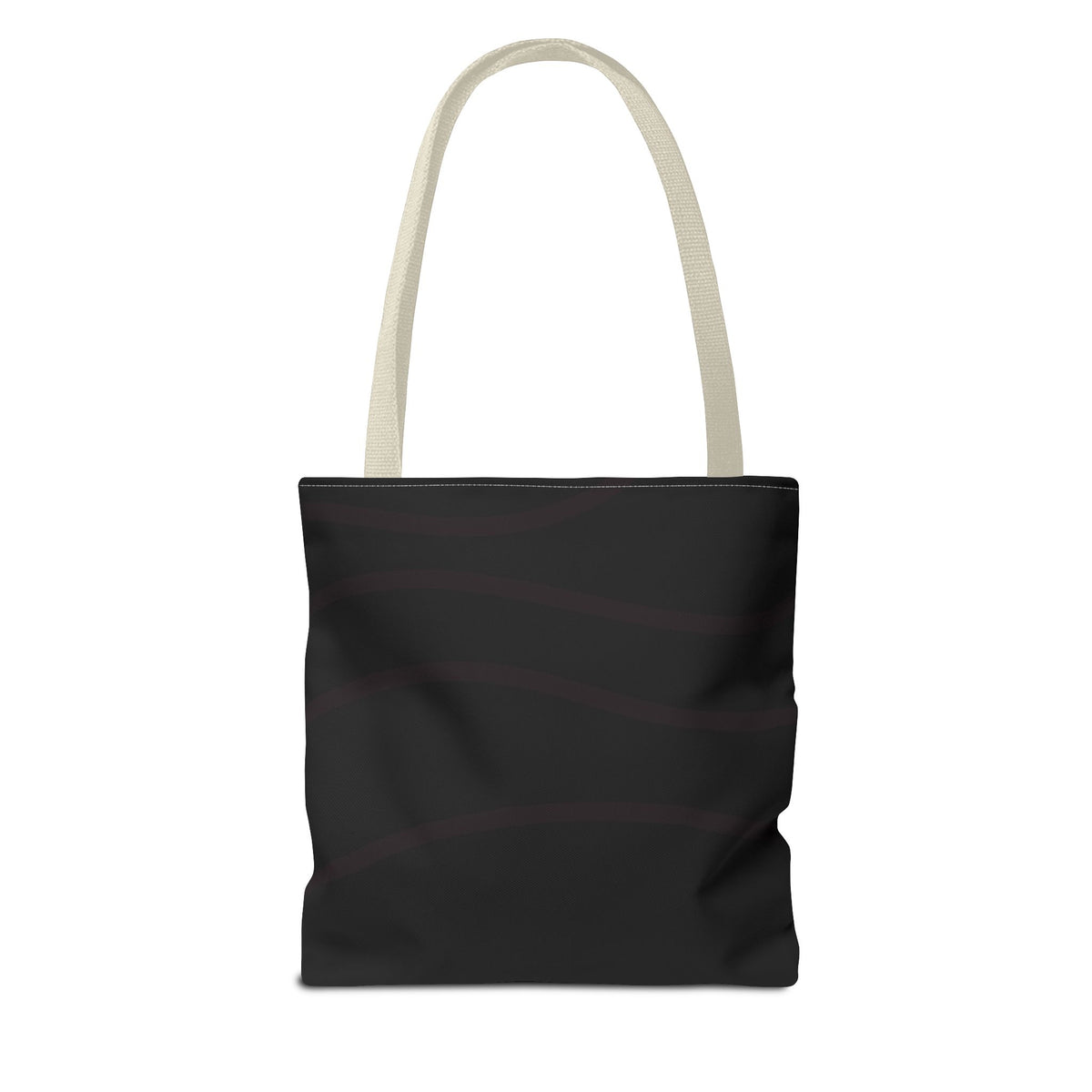 Minimal Black Tote Bag – Subtle 'DGL' Logo All-Over Print