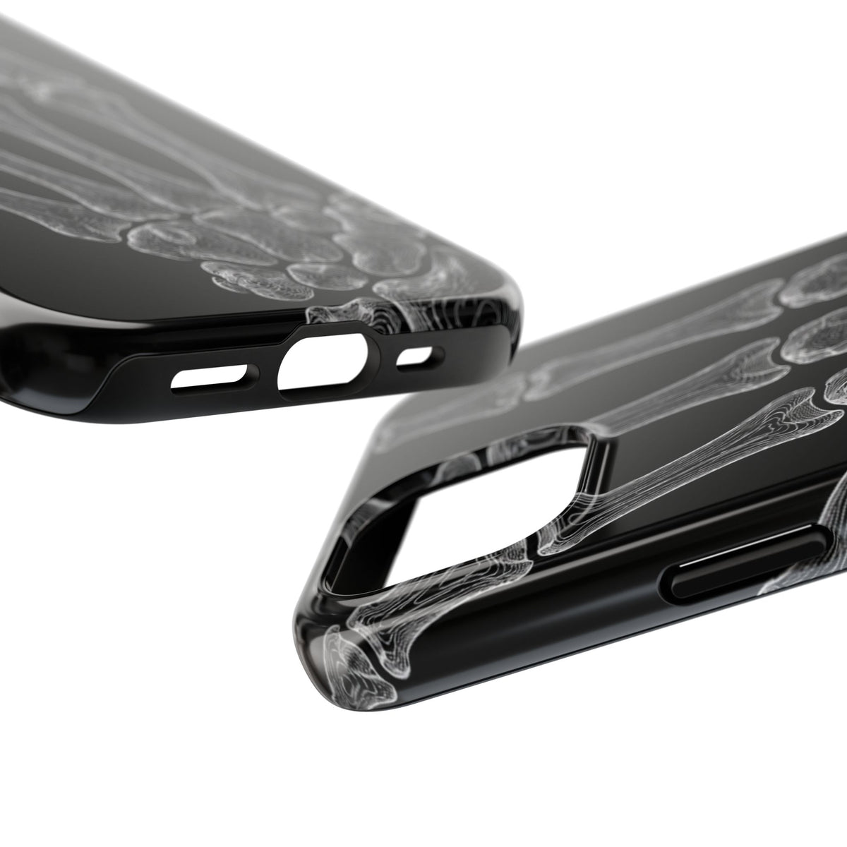 Black Skeleton Hand Tough Phone Case — Rugged Protective Phone Case