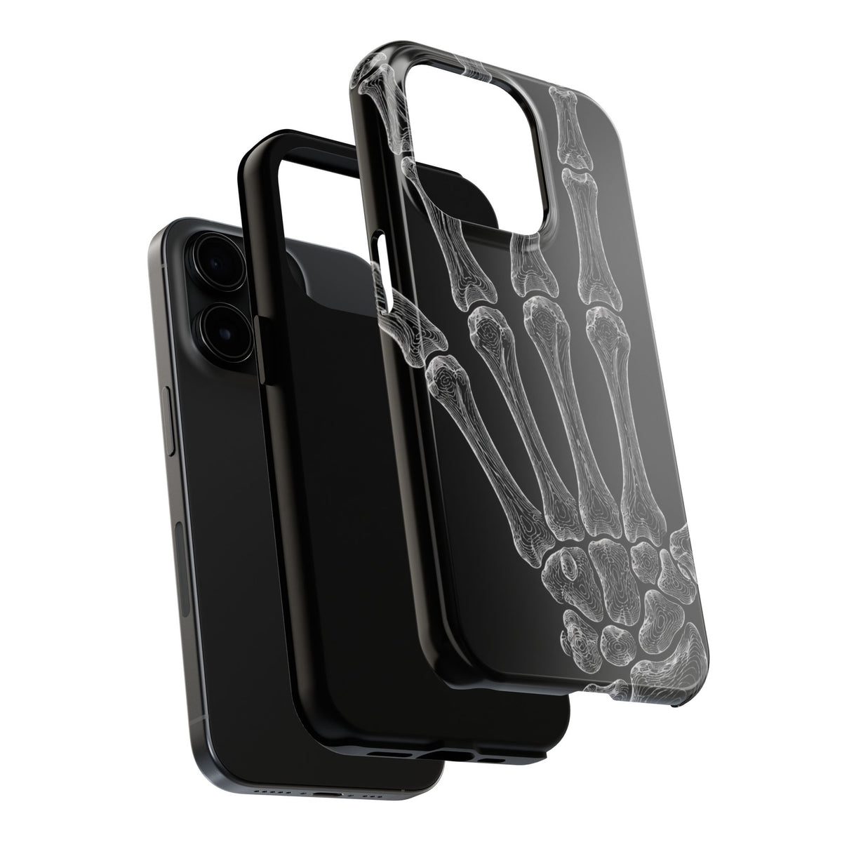 Black Skeleton Hand Tough Phone Case — Rugged Protective Phone Case