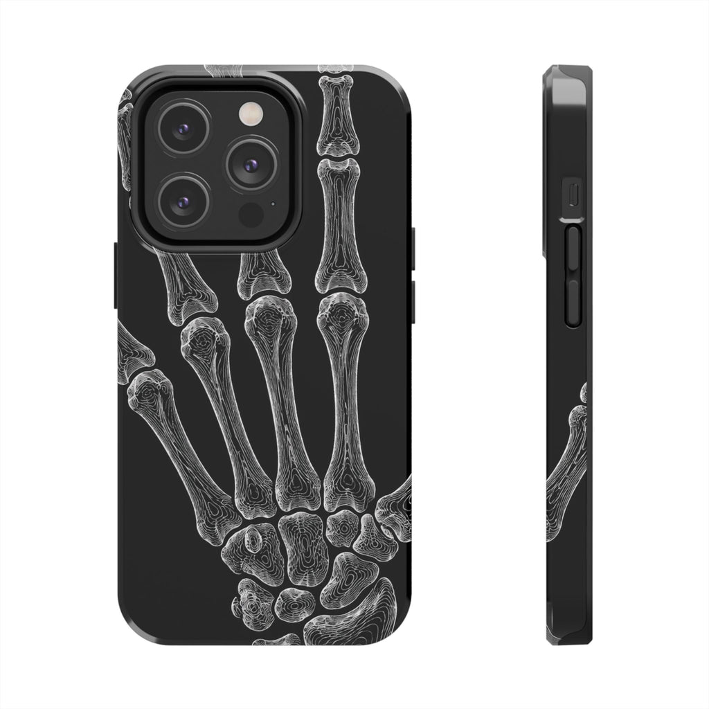 Black Skeleton Hand Tough Phone Case — Rugged Protective Phone Case
