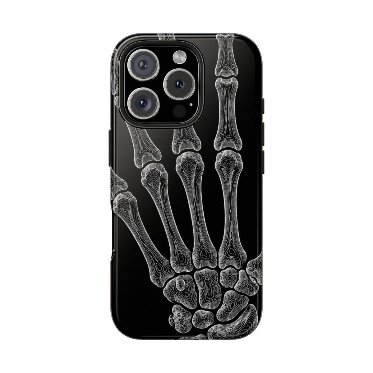 Black Skeleton Hand Tough Phone Case — Rugged Protective Phone Case