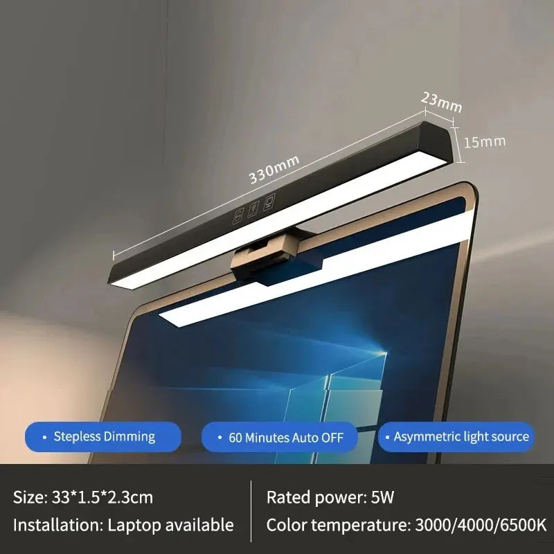 Barra de Luz LED para Monitor – Lámpara de Escritorio con USB Regulable