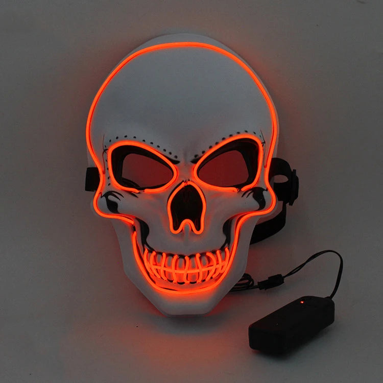 Máscara LED de Calavera para Halloween – Brillo Neón Cosplay