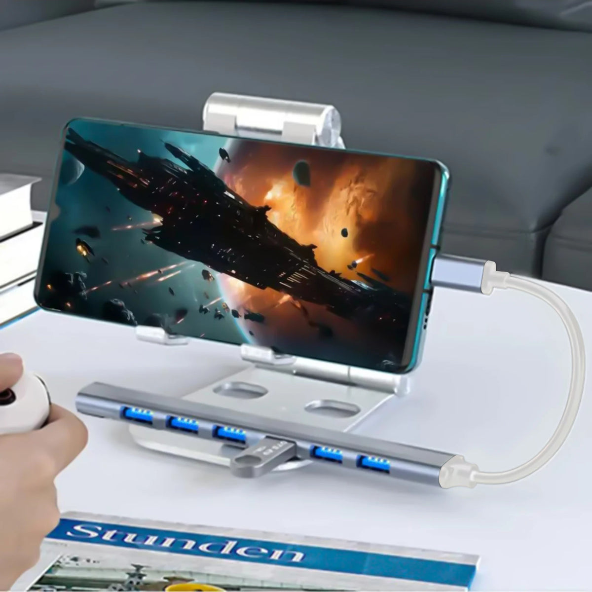 7-Port USB Hub 3.0 – Multi-Port Desk Splitter
