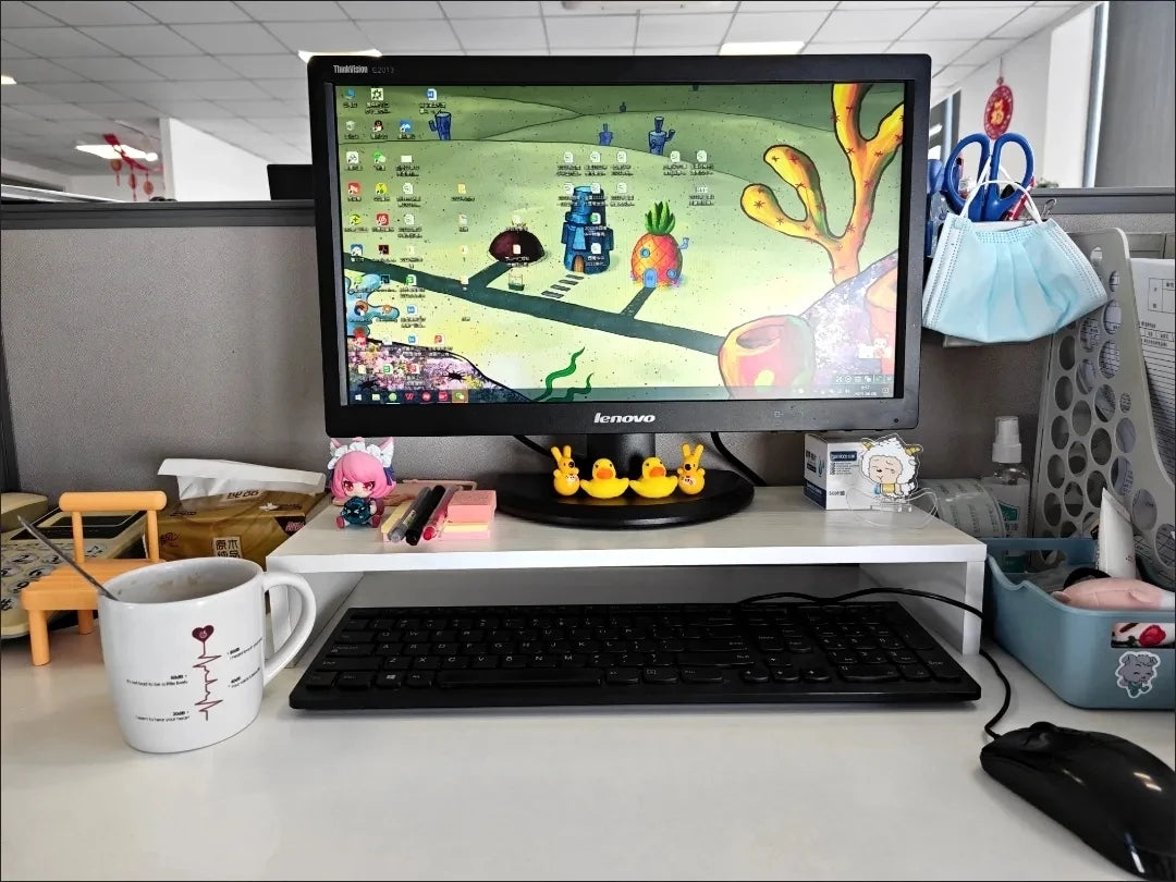 Desk Monitor Riser Organizer