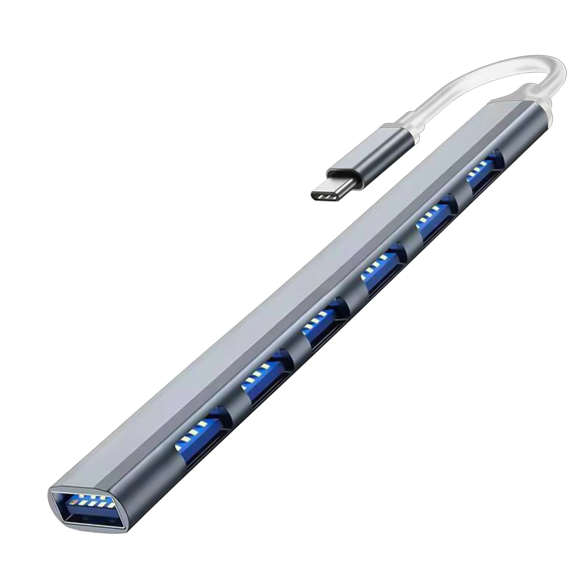 7-Port USB Hub 3.0 – Multi-Port Desk Splitter