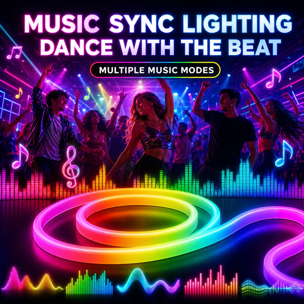 RGB LED Neon Rope Light – Desk Ambient Setup