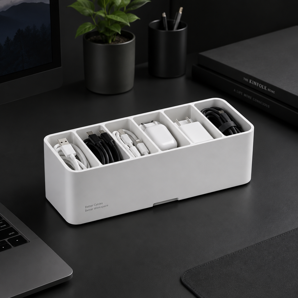 Cable Management Box – DeskGridLab