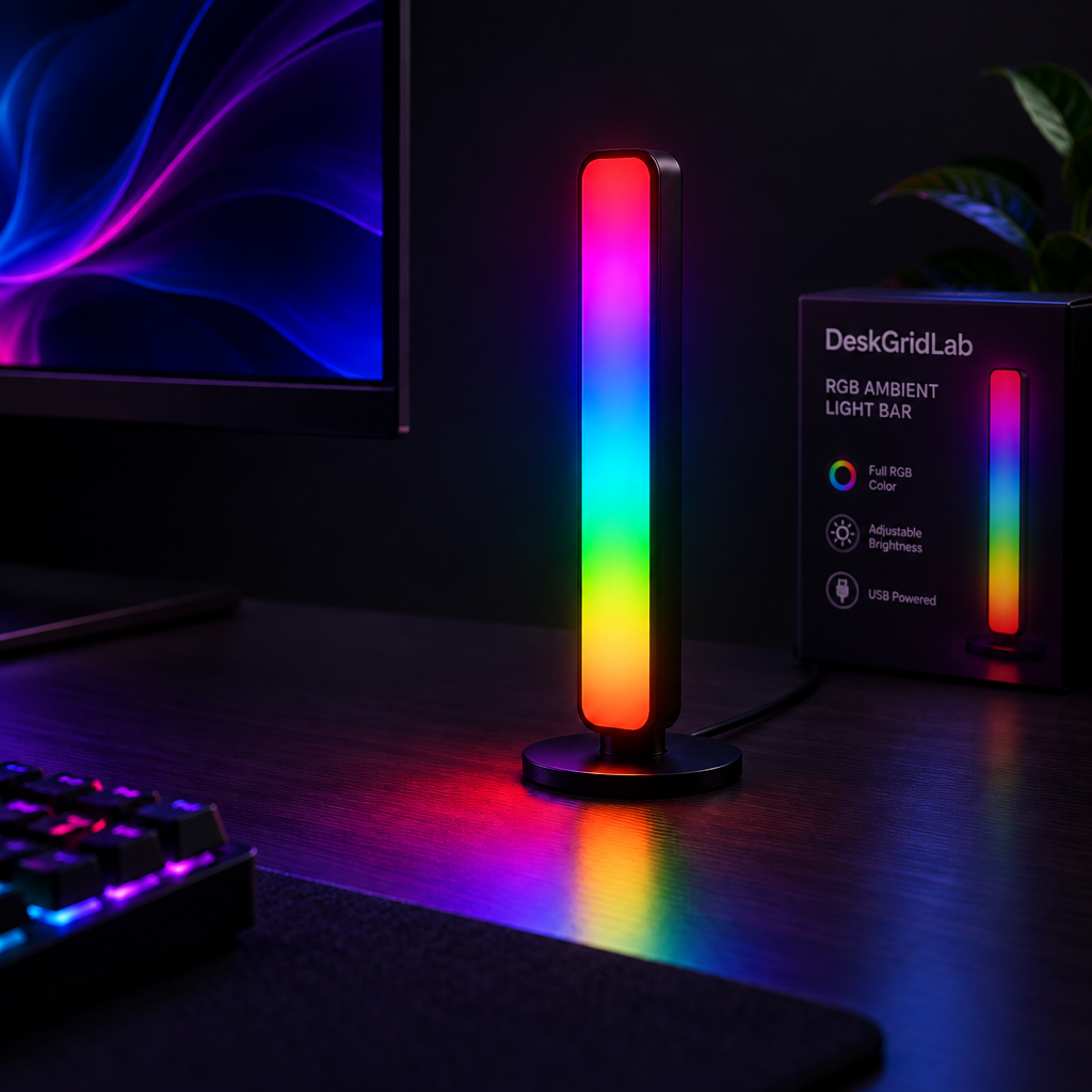 RGB Desk Light Bar con caja – DeskGridLab