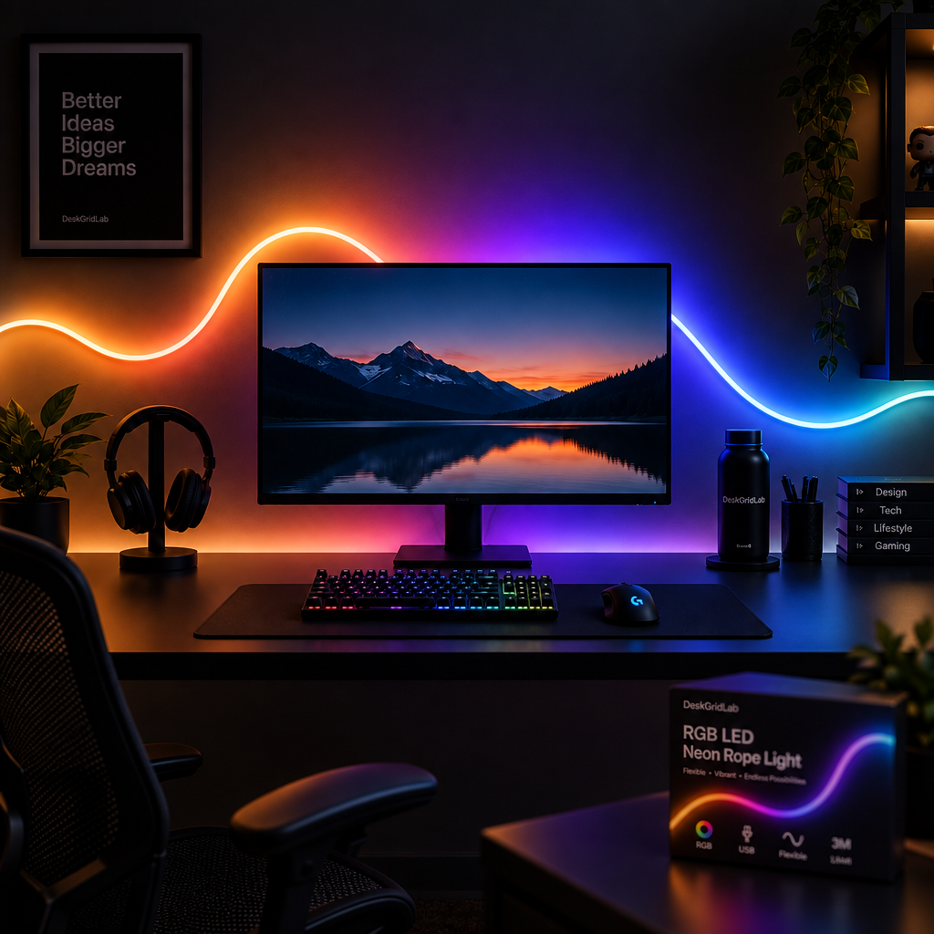 RGB LED Neon Rope Light con caja – DeskGridLab